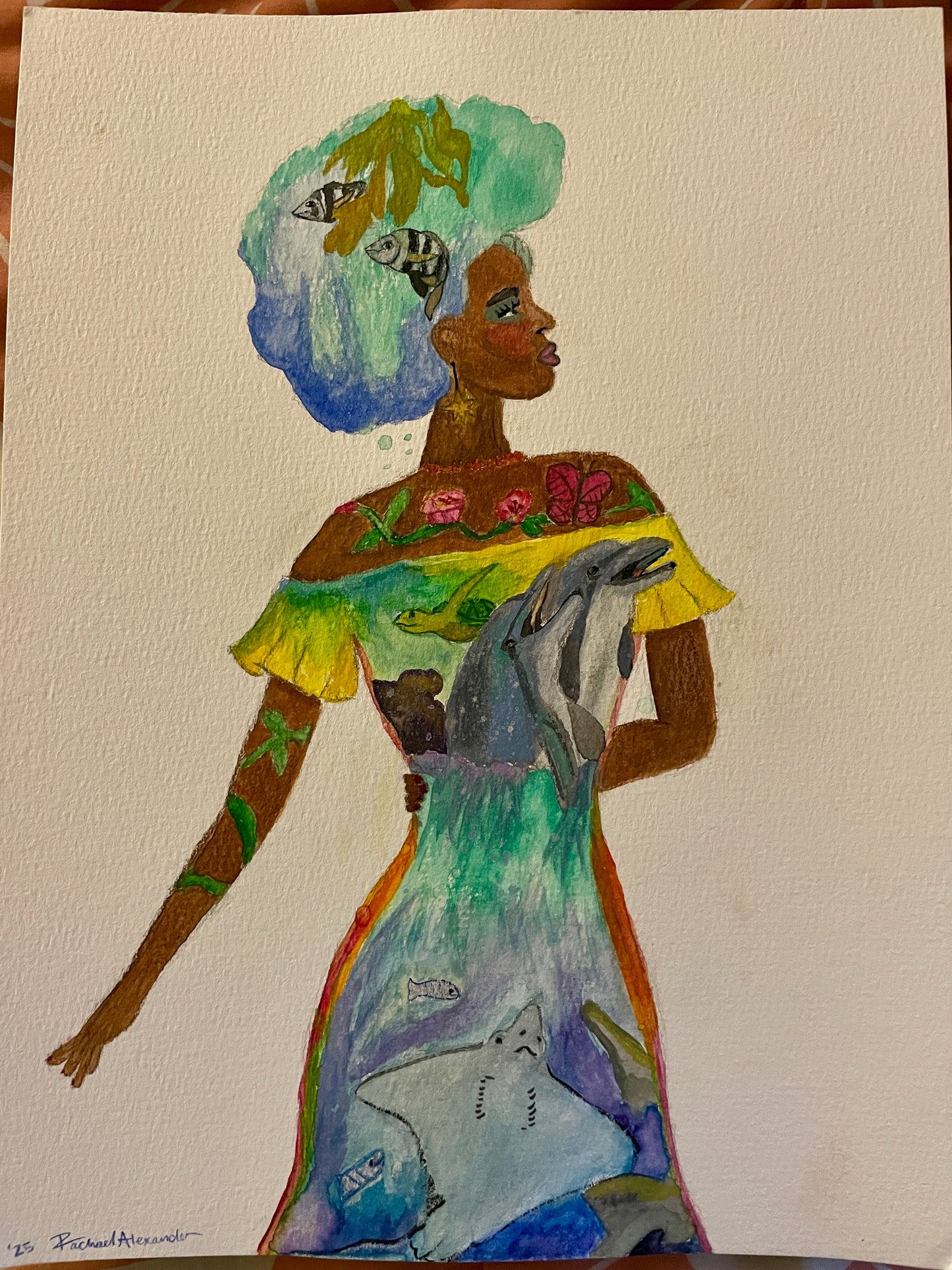 Ocean Within - Watercolor Sketch