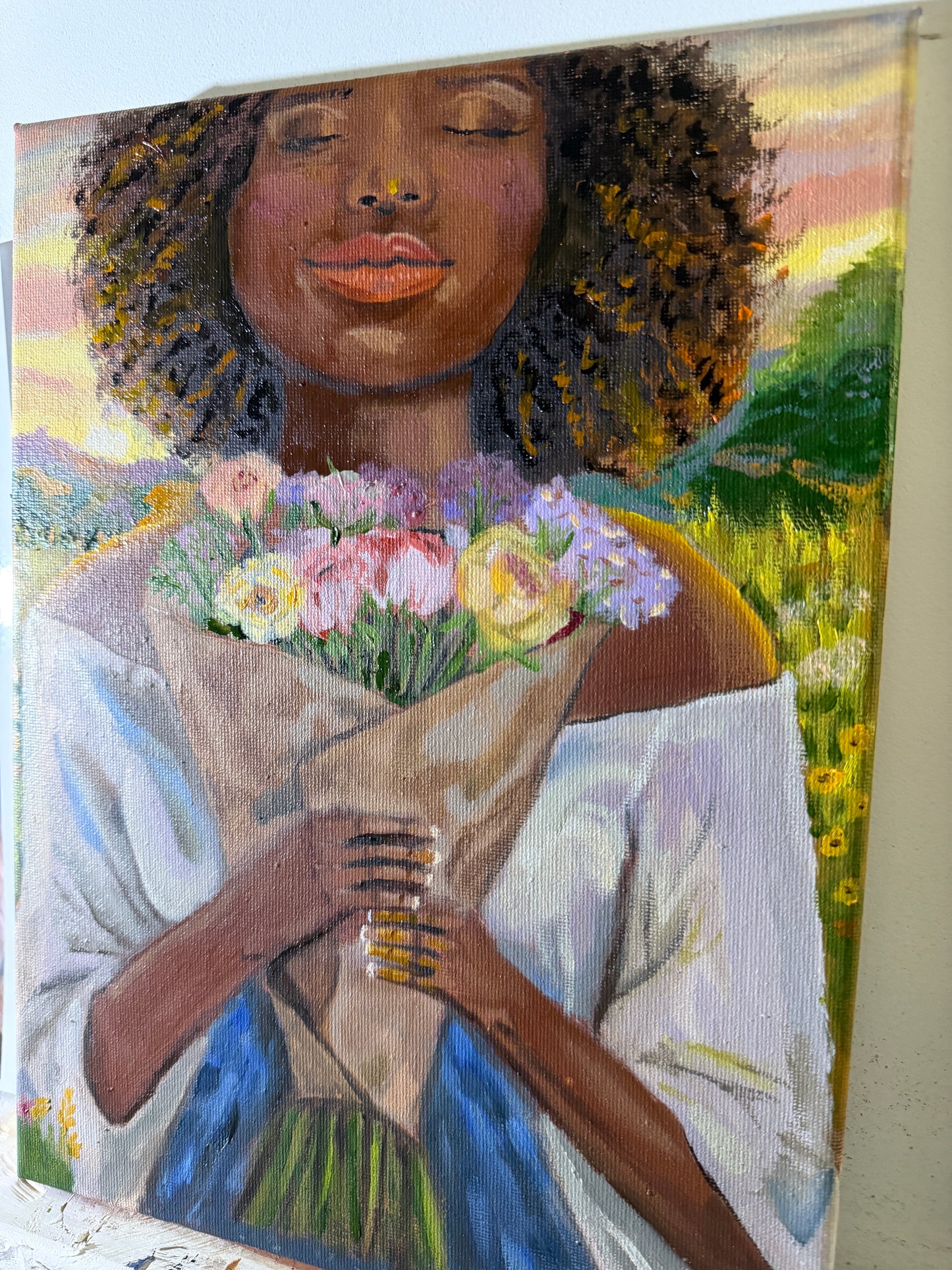 Blossoming Sunrise – Original Oil Painting (9x12)